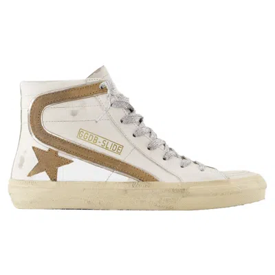 Golden Goose Slide Sneakers -  Deluxe Brand - Leather - White