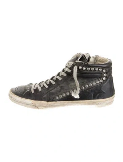 Pre-owned Golden Goose Slide Sneakers In Black