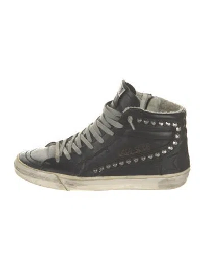 Pre-owned Golden Goose Slide Sneakers In Black