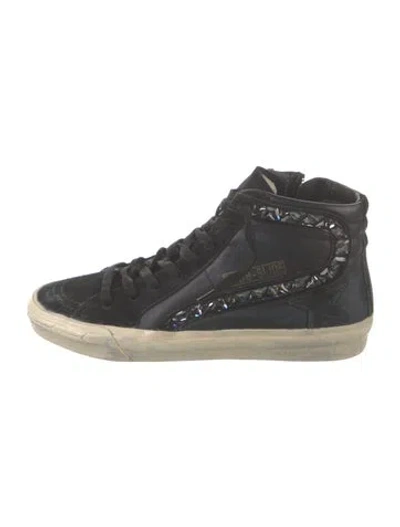 Pre-owned Golden Goose Slide Sneakers In Black