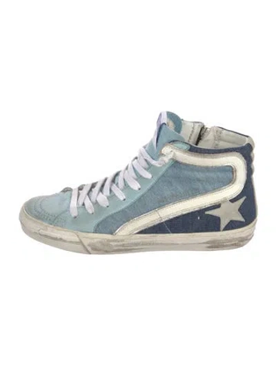 Pre-owned Golden Goose Slide Sneakers In Blue