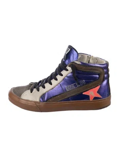 Pre-owned Golden Goose Slide Sneakers In Blue