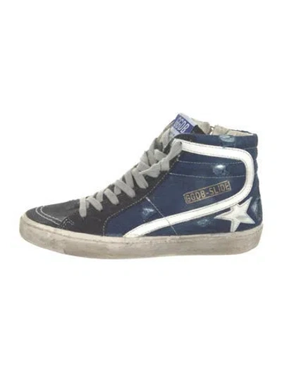 Pre-owned Golden Goose Slide Sneakers In Blue