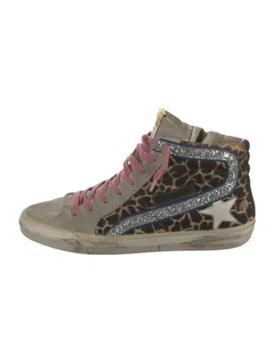 Pre-owned Golden Goose Slide Sneakers In Brown