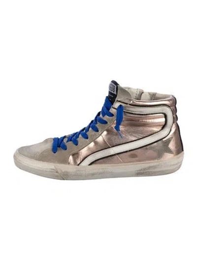 Pre-owned Golden Goose Slide Sneakers In Gold