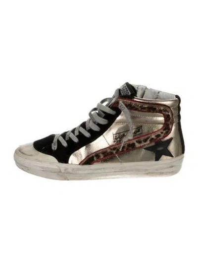 Pre-owned Golden Goose Slide Sneakers In Gold