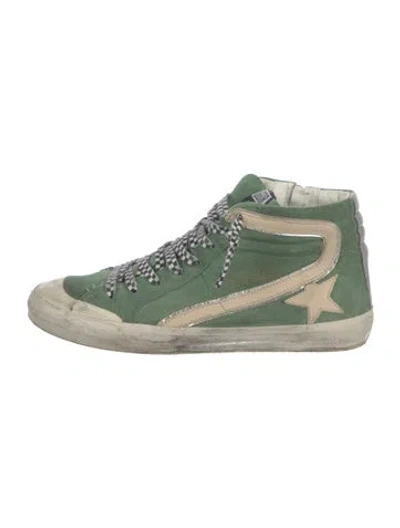 Pre-owned Golden Goose Slide Sneakers In Green