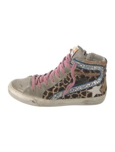 Pre-owned Golden Goose Slide Sneakers In Grey