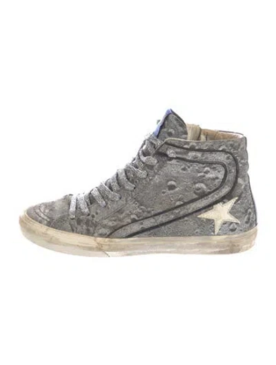 Pre-owned Golden Goose Slide Sneakers In Metallic/silver