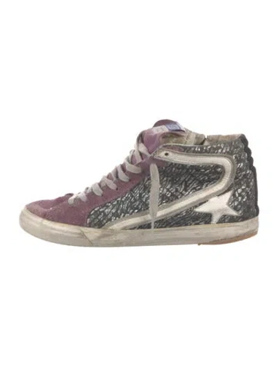 Pre-owned Golden Goose Slide Sneakers In Purple