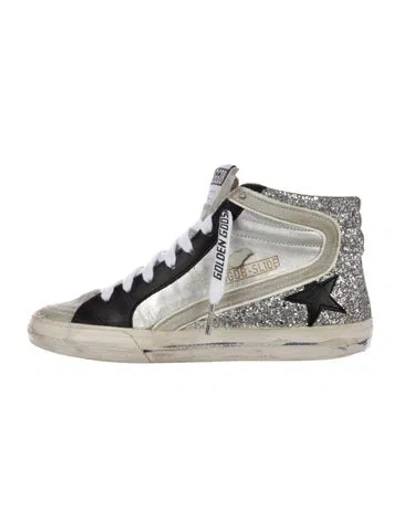 Pre-owned Golden Goose Slide Sneakers In Silver