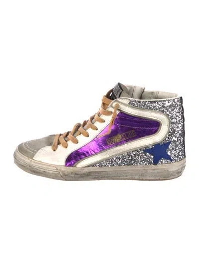 Pre-owned Golden Goose Slide Sneakers In Silver