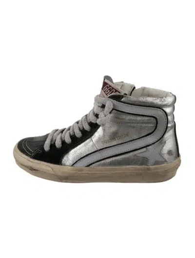 Pre-owned Golden Goose Slide Sneakers In Silver