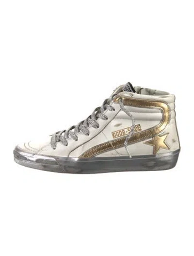 Pre-owned Golden Goose Slide Sneakers In White