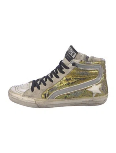 Pre-owned Golden Goose Slide Sneakers In White