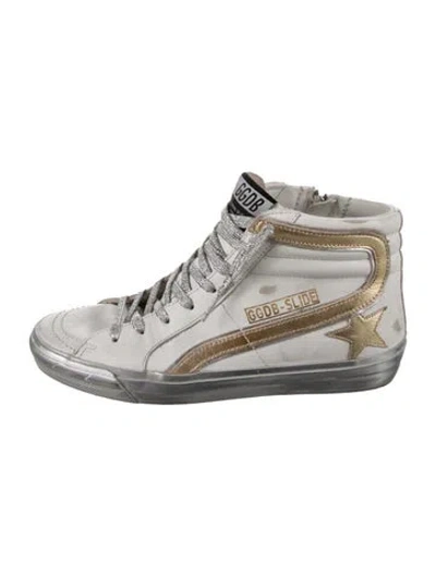 Pre-owned Golden Goose Slide Sneakers In White