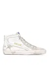 Golden Goose Leather And Suede Slide Sneakers In White