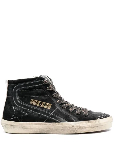 Golden Goose Slide Suede Upper Shiny Leather Wav