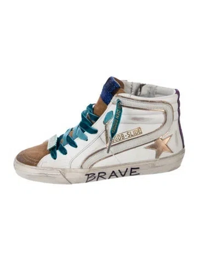 Pre-owned Golden Goose Slide Wedge Sneakers In White