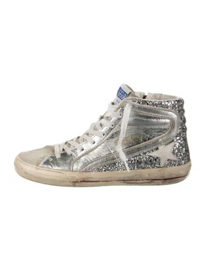 Pre-owned Golden Goose Slide Wedge Sneakers In White