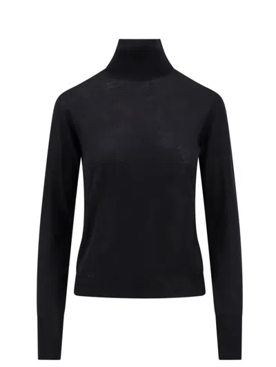 Golden Goose Slim-fit Virgin Wool Turtleneck Sweater. In Black