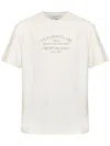 Golden Goose White Crewneck T-shirt With Logo Print On The Front