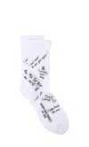 Golden Goose Slogan Printed Stretched Socks In White