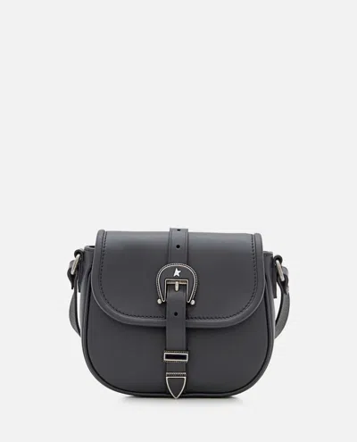 Golden Goose Small Rodeo Leather Crossbody Bag In Black