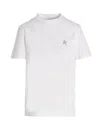 Golden Goose White And Silver Cotton Logo T-shirt