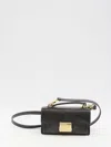 Golden Goose Small Venezia Bag In Black Distressed Leather With Gold Details In Black