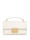 Golden Goose Deluxe Brand Structured Handbag With Gold-tone Clasp And Detachable Strap In White