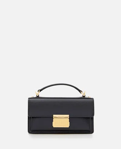 Golden Goose Venice Small Bag In Black Palmellate Leather And Gold Details