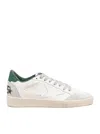 Golden Goose White Cow Leather Vamp Sneakers With Unique Used And Dirty Effect In White