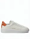 Golden Goose Smooth Leather Low-top Sneakers With Textured Heel Tab In White