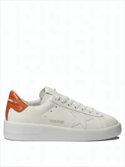 GOLDEN GOOSE SMOOTH LEATHER LOW-TOP SNEAKERS WITH TEXTURED HEEL TAB