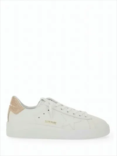 Golden Goose Smooth Leather Low-top Sneakers With Tonal Star Accents In White