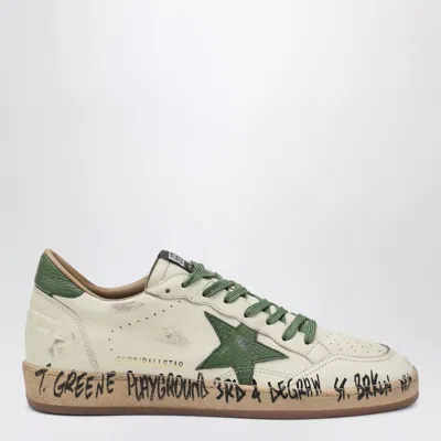GOLDEN GOOSE SNEAKER BALLSTAR WHITE/GREEN