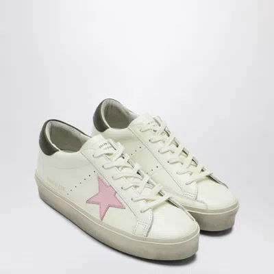 Golden Goose Hi Star Leather Sneaker In White
