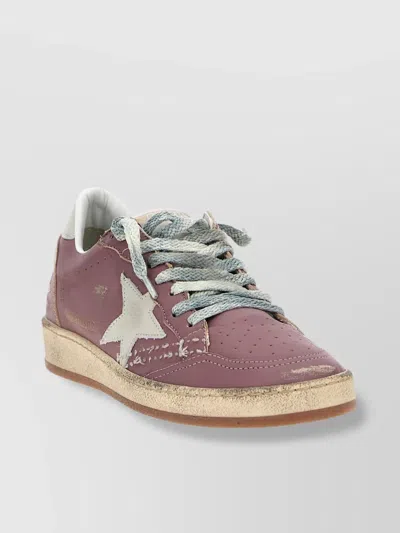 Golden Goose Sneaker Low-top 'distressed' Toe Perforated In Purple