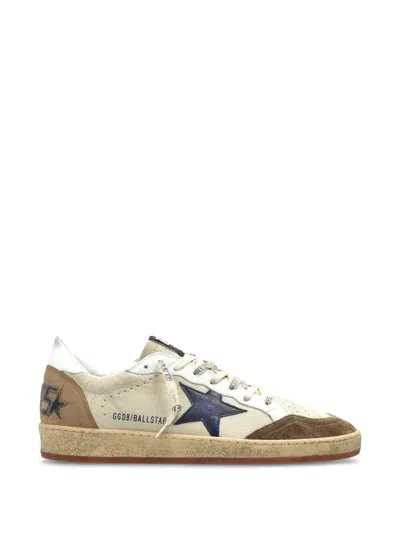 Golden Goose White Calf Leather Bos Taurus Low Top Sneakers In Multi
