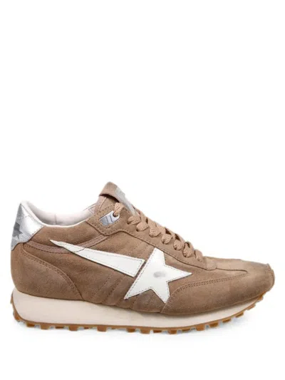 Golden Goose Brown Color Block Running Sneakers