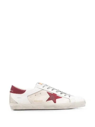 Golden Goose Deluxe Brand Super-star Net And Leather Upper Leather Toe In Neutral