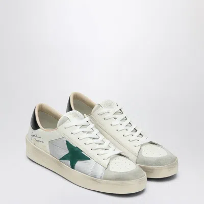GOLDEN GOOSE GOLDEN GOOSE SNEAKER STARDAN WHITE/SILVER/GREEN