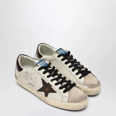 Golden Goose Sneaker Super Star White/beige/brown In Multi