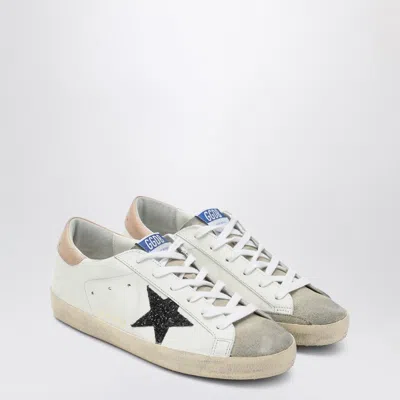 Golden Goose Sneaker Super-star White/pink/black With Glitter Women