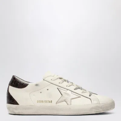 GOLDEN GOOSE GOLDEN GOOSE SNEAKER SUPER STAR WHITE/PLATINUM/BURGUNDY
