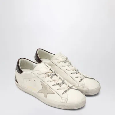 Golden Goose Super-star Low Top Sneaker In White/gold/black