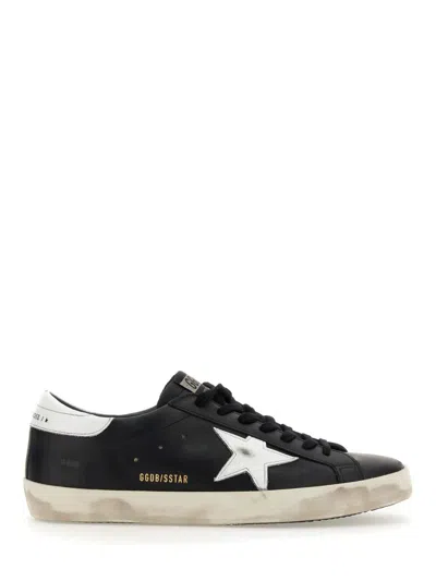 Golden Goose Superstar Sneakers With Distressed Effect In Black