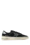 Golden Goose Black Leather Sneakers With Textured Detailing