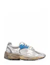 Golden Goose Women Running Dad Net And Laminated Upper Leather Star Laminated Spur Distressed